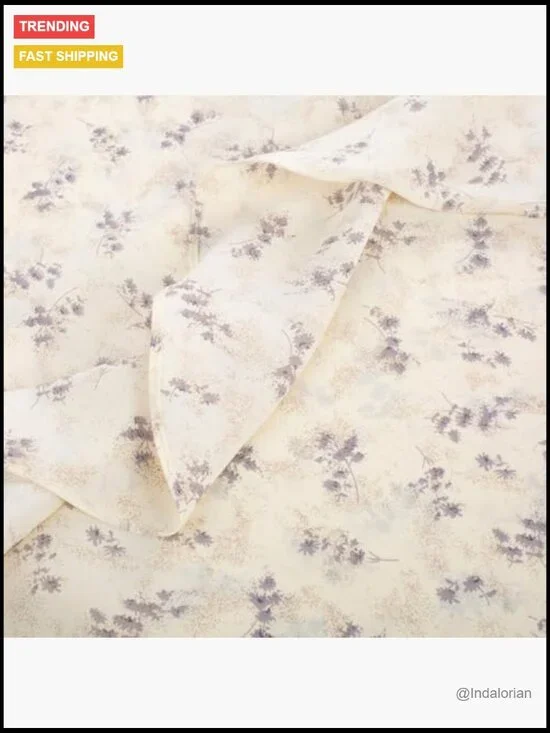 Polyester Blend Floral Midi Sun Dress with Ruffles for Wedding Guest - Picture 5 of 7